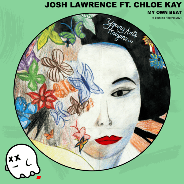 Album cover for 'My Own Beat,' a collaborative track by Josh Lawrence featuring Chloe Kay, blending unique styles with artwork that captures the synergy and rhythm of their musical journey.