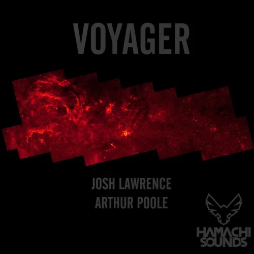 Album cover for 'Voyager,' a dynamic big room collaboration by Josh Lawrence and Arthur Poole, featuring energetic artwork that complements the powerful and anthemic vibes of the music.